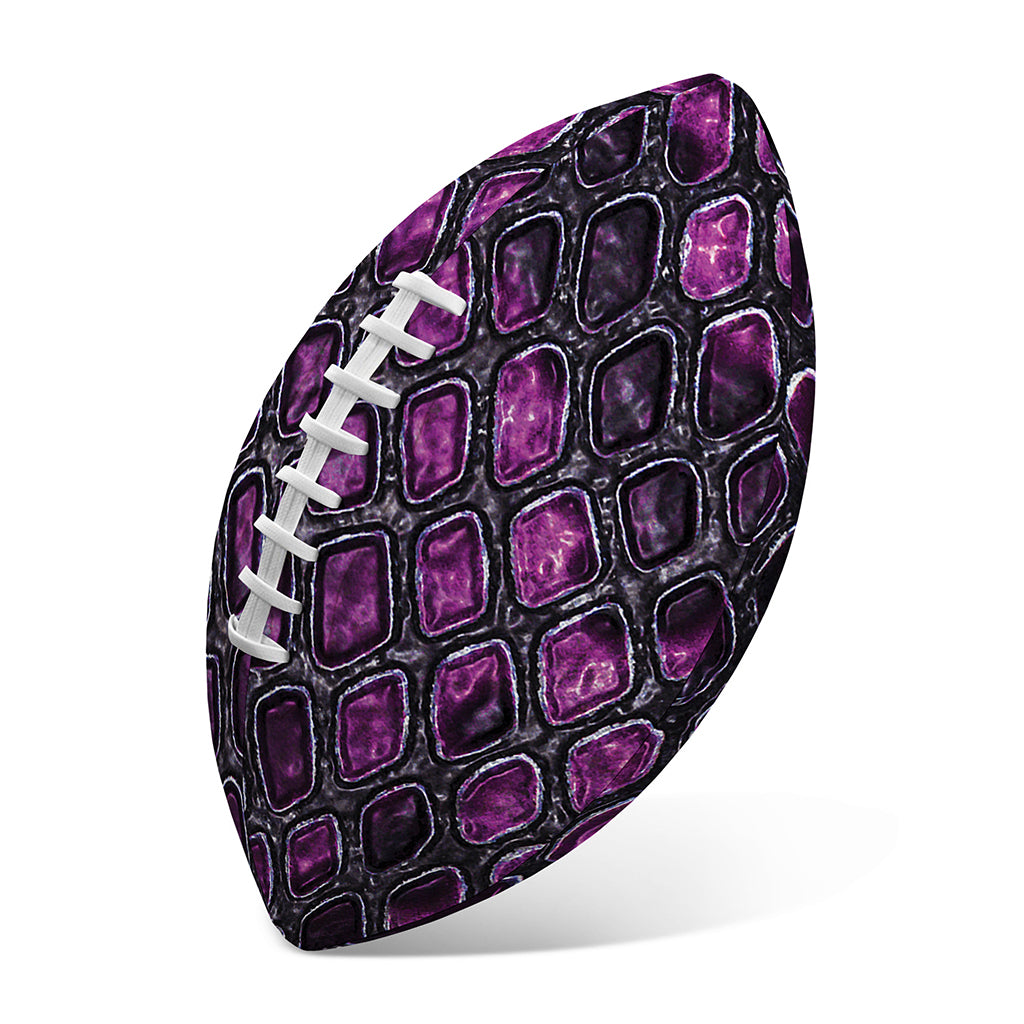 Purple Snakeskin Print Rugby Ball