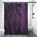Purple Snakeskin Print Shower Curtain