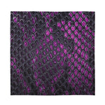 Purple Snakeskin Print Silk Bandana