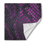 Purple Snakeskin Print Silk Bandana