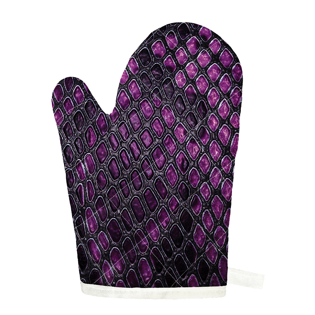 Purple Snakeskin Print Single Oven Mitt