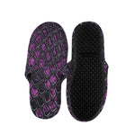Purple Snakeskin Print Slippers
