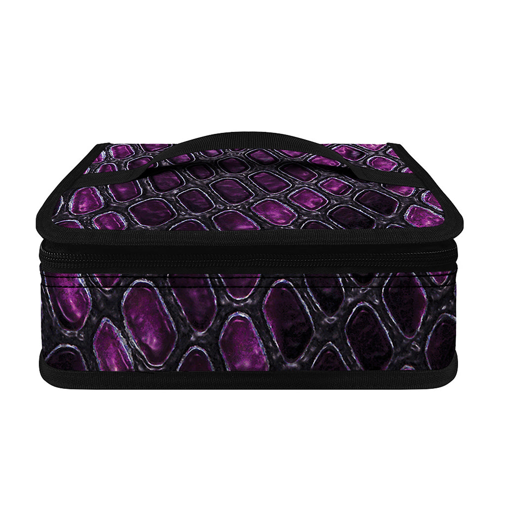 Purple Snakeskin Print Small Lunch Bag