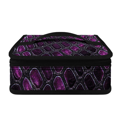 Purple Snakeskin Print Small Lunch Bag