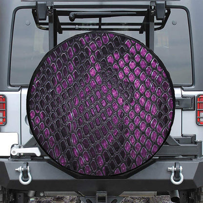 Purple Snakeskin Print Tire Cover