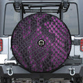 Purple Snakeskin Print Tire Cover With Camera Hole