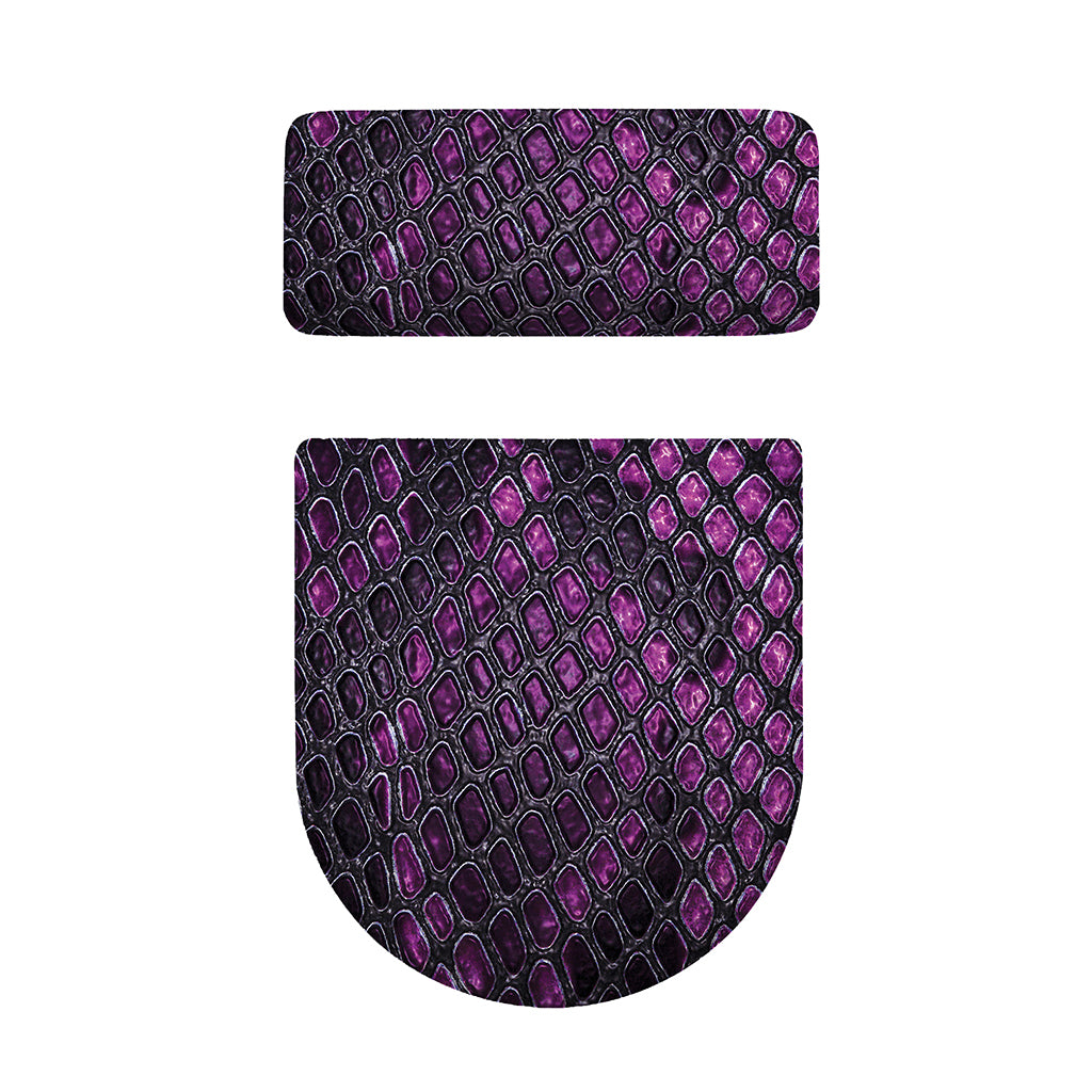 Purple Snakeskin Print Toilet Lid And Tank Cover Set