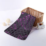 Purple Snakeskin Print Towel