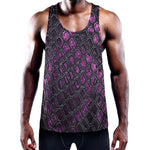 Purple Snakeskin Print Training Tank Top