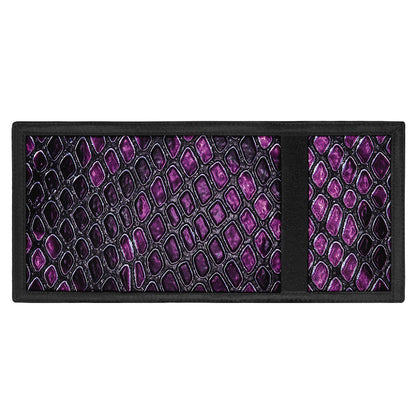 Purple Snakeskin Print Trifold Wallet