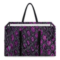 Purple Snakeskin Print Utility Tote Bag