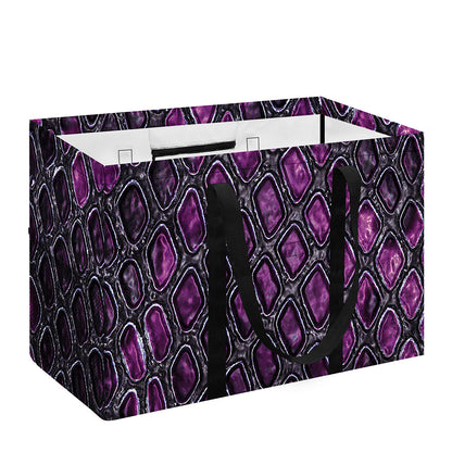 Purple Snakeskin Print Utility Tote Bag