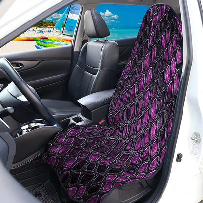 Purple Snakeskin Print Waterproof Car Seat Cover