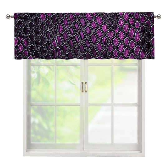 Purple Snakeskin Print Window Valance