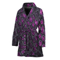 Purple Snakeskin Print Women's Bathrobe