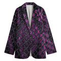 Purple Snakeskin Print Women's Blazer