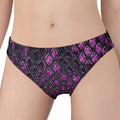 Purple Snakeskin Print Women's Panties
