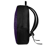 Purple Spider Web Pattern Print 17 Inch Backpack