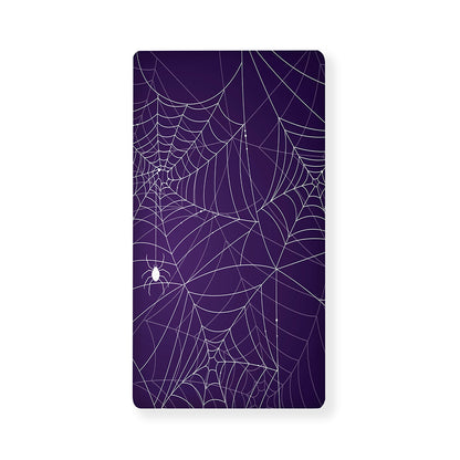 Purple Spider Web Pattern Print Baby Crib Sheet