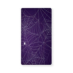 Purple Spider Web Pattern Print Baby Crib Sheet