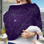 Purple Spider Web Pattern Print Baby Seat Cover