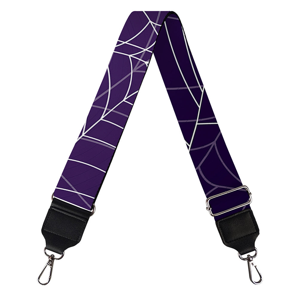 Purple Spider Web Pattern Print Bag Strap