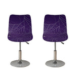 Purple Spider Web Pattern Print Bar Stool Covers