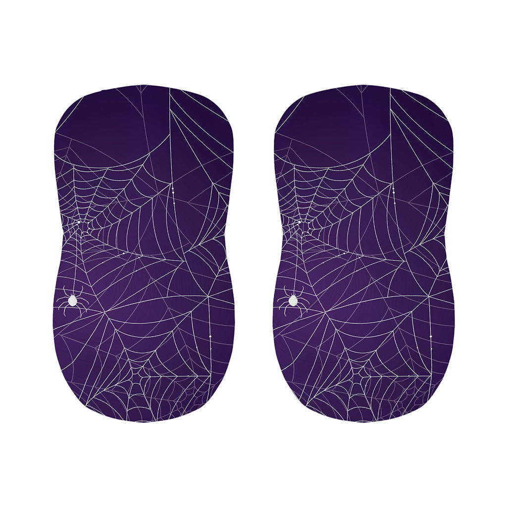 Purple Spider Web Pattern Print Bar Stool Covers