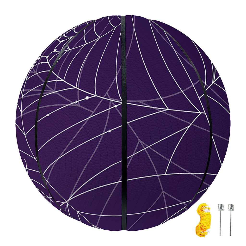 Purple Spider Web Pattern Print Basketball