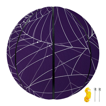 Purple Spider Web Pattern Print Basketball