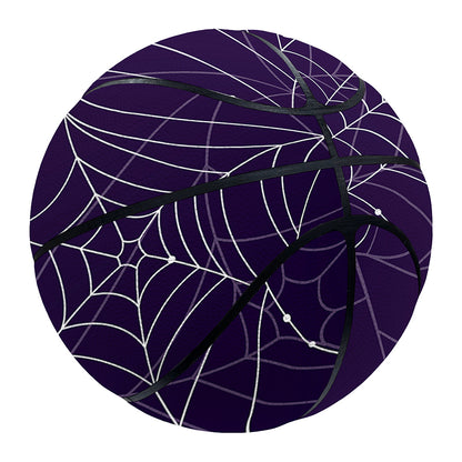 Purple Spider Web Pattern Print Basketball
