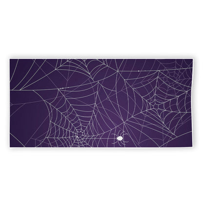 Purple Spider Web Pattern Print Beach Towel