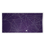 Purple Spider Web Pattern Print Beach Towel