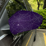 Purple Spider Web Pattern Print Car Side Mirror Covers