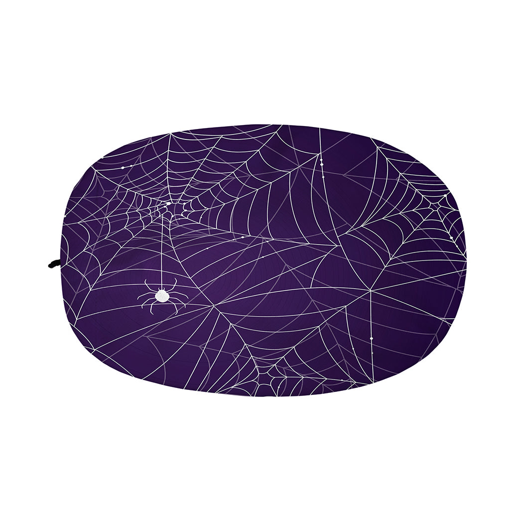 Purple Spider Web Pattern Print Car Side Mirror Covers