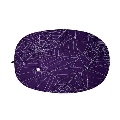 Purple Spider Web Pattern Print Car Side Mirror Covers
