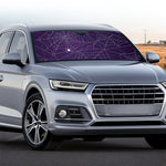 Purple Spider Web Pattern Print Car Windshield Sun Shade