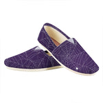 Purple Spider Web Pattern Print Casual Shoes
