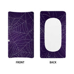 Purple Spider Web Pattern Print Changing Pad Cover