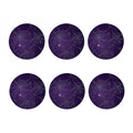 Purple Spider Web Pattern Print Coaster Set