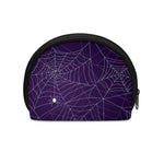 Purple Spider Web Pattern Print Coin Purse