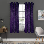 Purple Spider Web Pattern Print Curtain