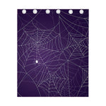 Purple Spider Web Pattern Print Curtain