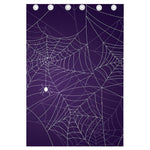 Purple Spider Web Pattern Print Curtain
