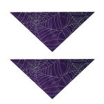 Purple Spider Web Pattern Print Dog Bandana
