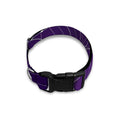 Purple Spider Web Pattern Print Dog Collar