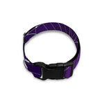 Purple Spider Web Pattern Print Dog Collar