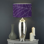 Purple Spider Web Pattern Print Drum Lamp Shade