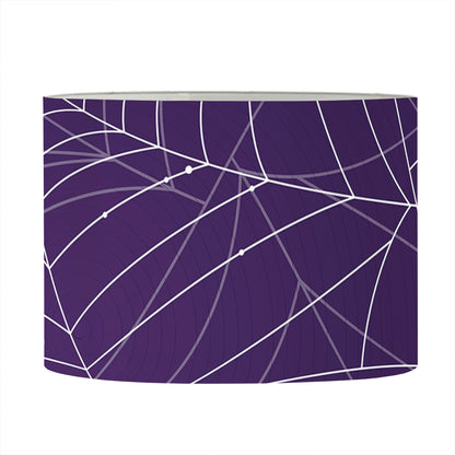 Purple Spider Web Pattern Print Drum Lamp Shade