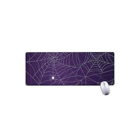 Purple Spider Web Pattern Print Extended Mouse Pad